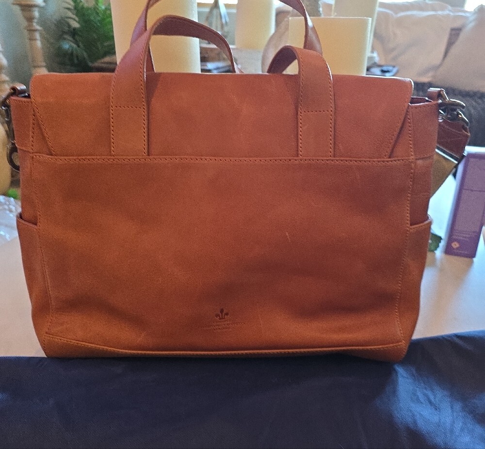 Dooney & Bourke Chestnut Brown Leather Work Tote - Picture 6 of 13
